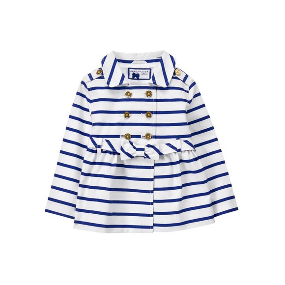 Janie and Jack Other - JANIE and JACK Striped Trench Coat Size 3-4 girls